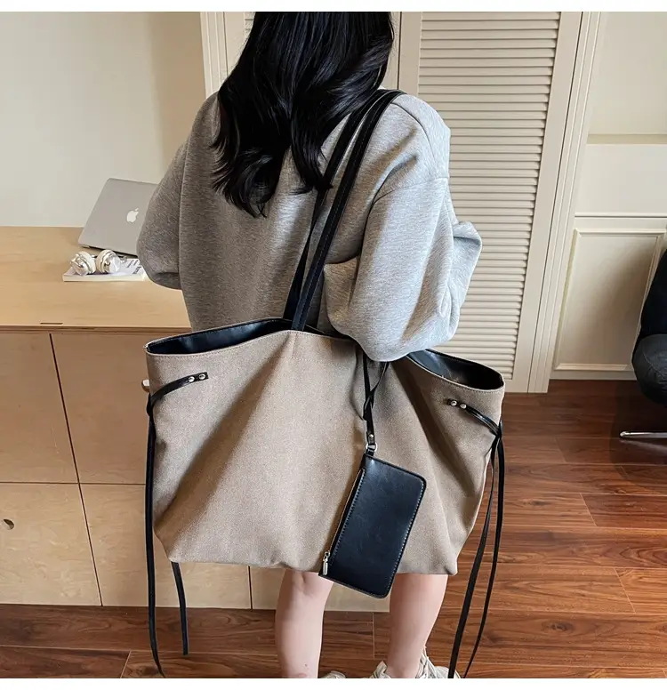 Retro Normcore Tote Bag Women Summer Casual Large Capacity — feature 19