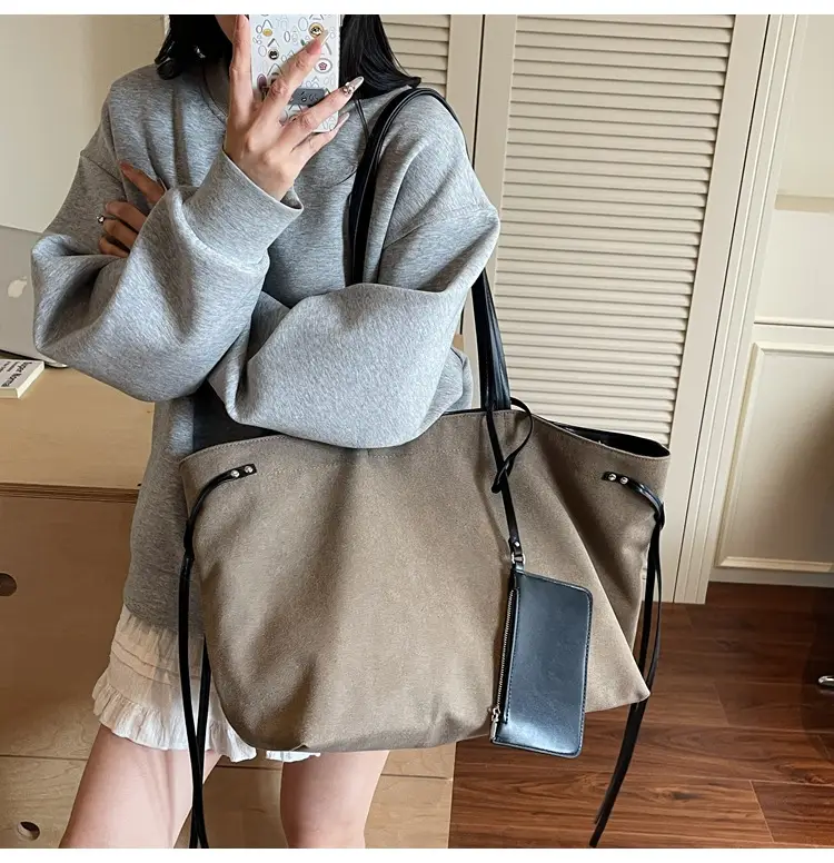 Retro Normcore Tote Bag Women Summer Casual Large Capacity — feature 20