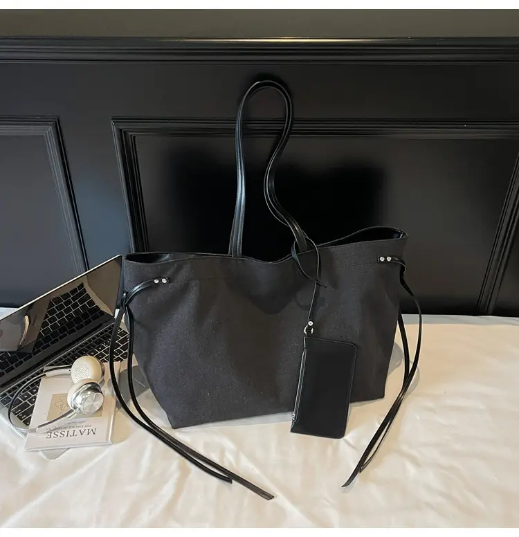 Retro Normcore Tote Bag Women Summer Casual Large Capacity — feature 24