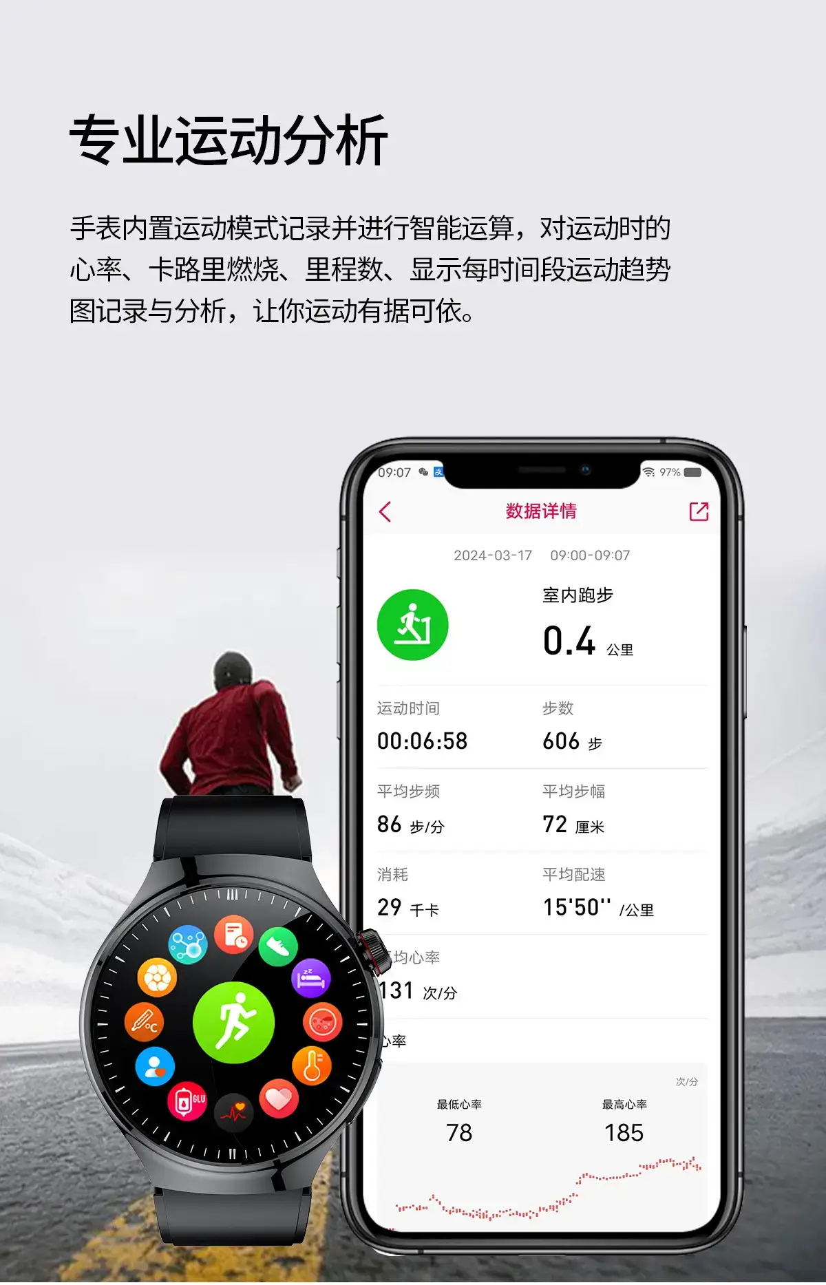 25-Year New Bluetooth Smart Call Watch with Heart Rate & Blood Sugar Tracking — feature 22