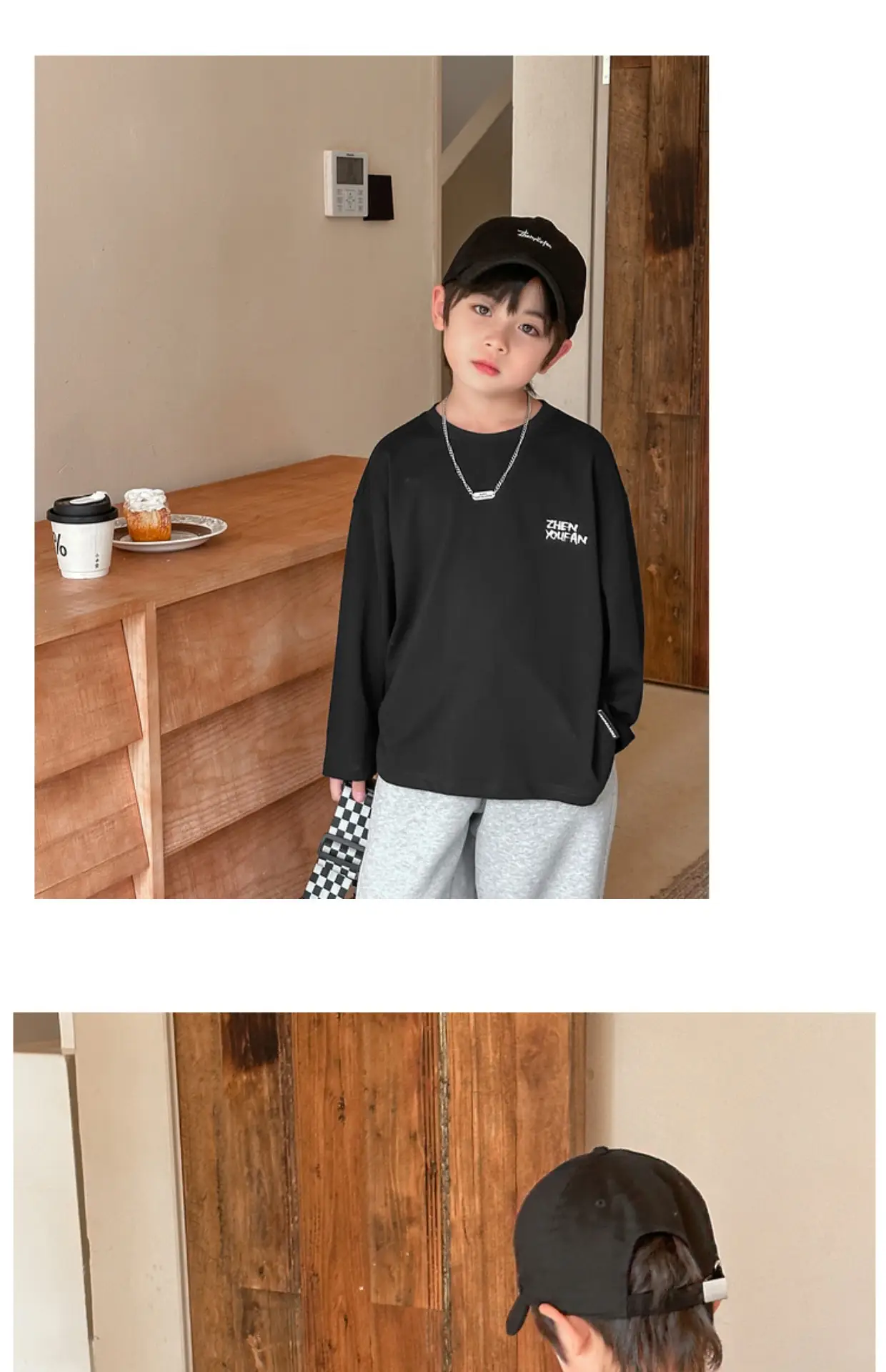 Kids Black Graphic Long Sleeve T-Shirt 2026 — feature 14