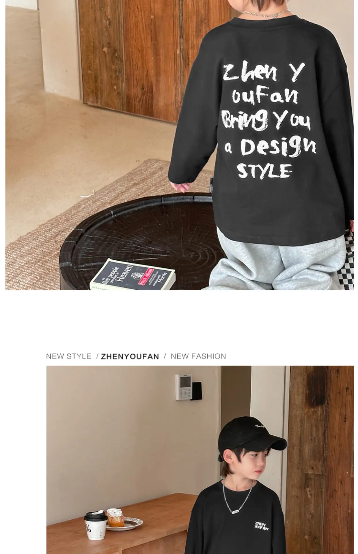 Kids Black Graphic Long Sleeve T-Shirt 2026 — feature 15