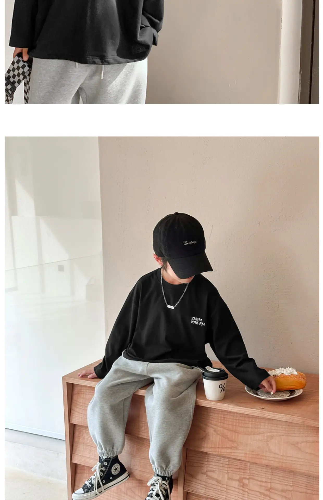 Kids Black Graphic Long Sleeve T-Shirt 2026 — feature 19
