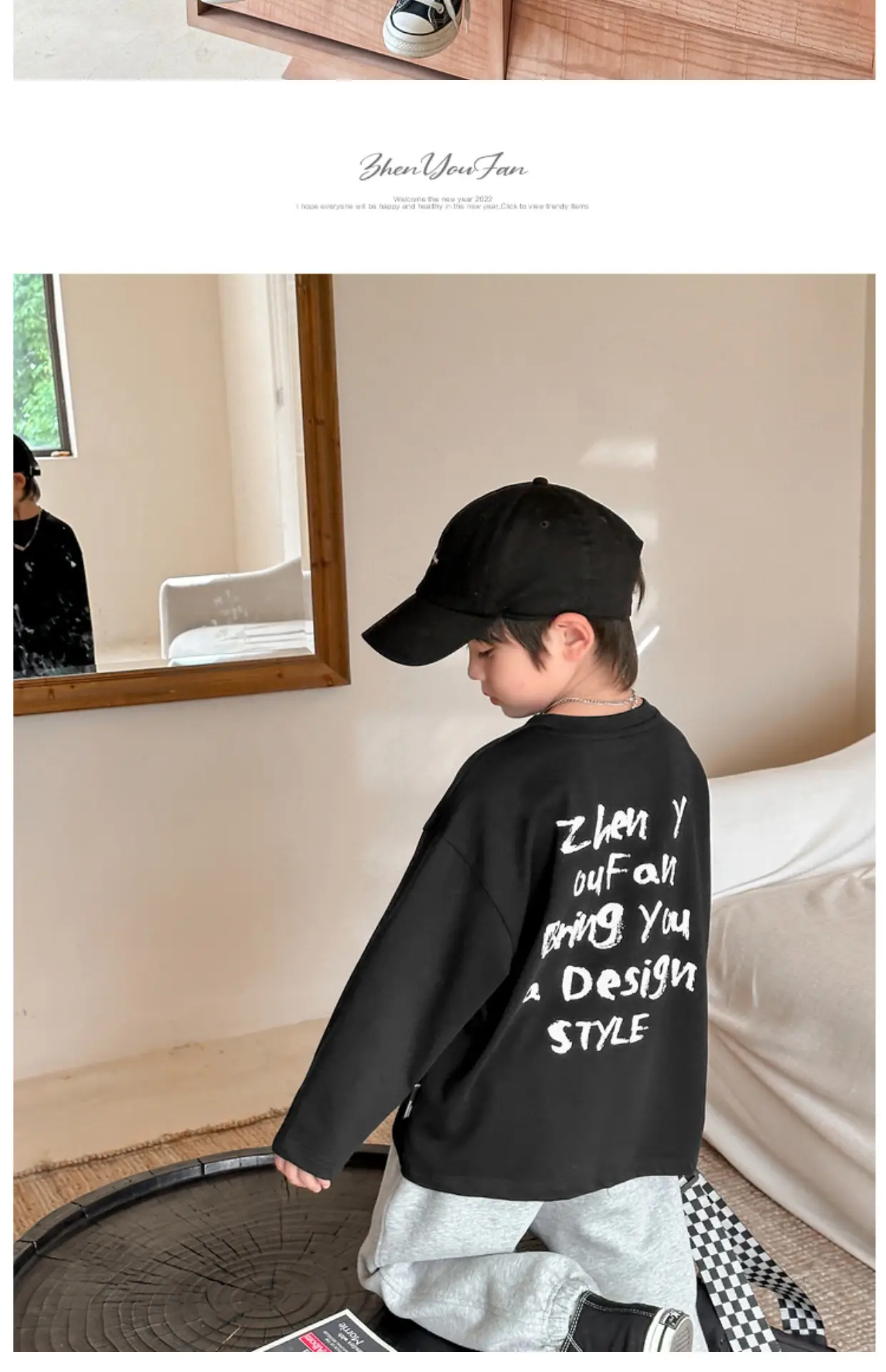 Kids Black Graphic Long Sleeve T-Shirt 2026 — feature 20