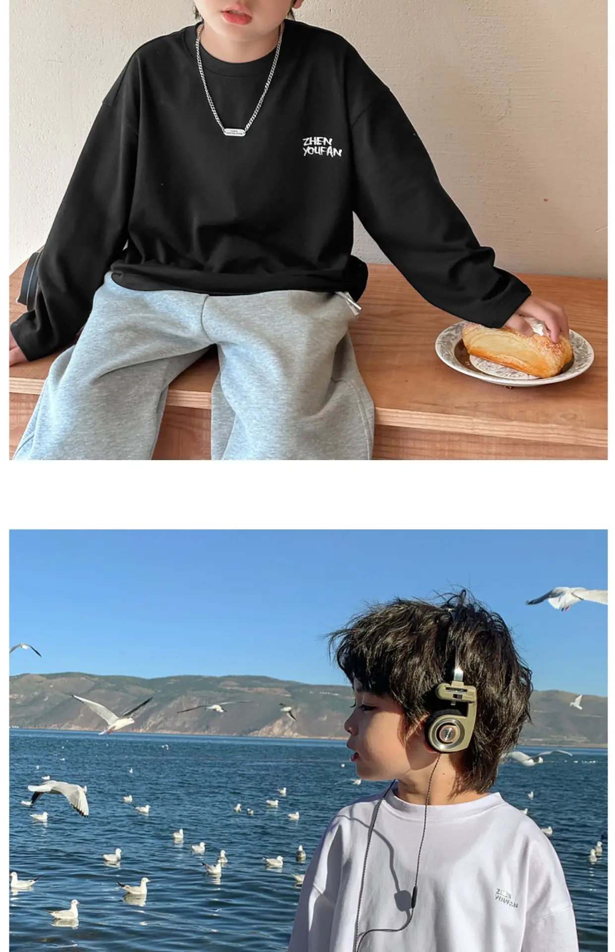 Kids Black Graphic Long Sleeve T-Shirt 2026 — feature 23