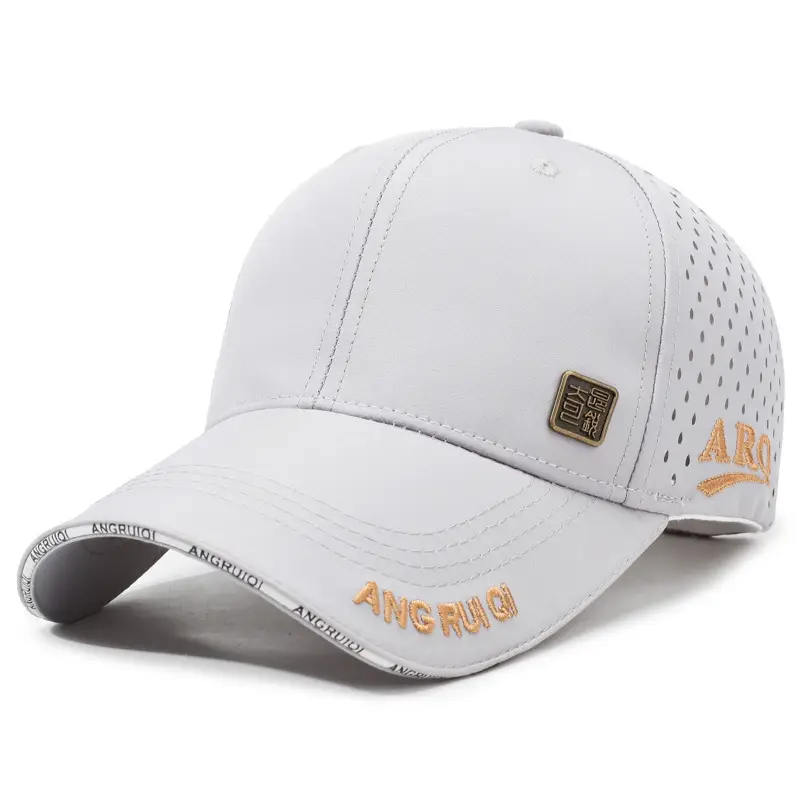Men's Black Mesh Baseball Cap with Embroidered Logo
