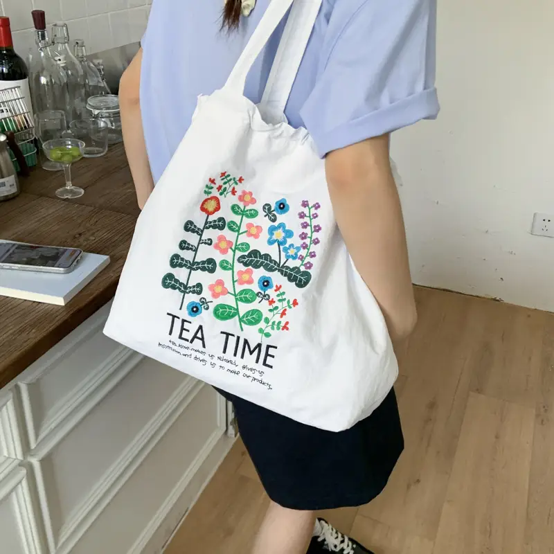New Cartoon Tea Time Shoulder Bag Women's Nylon Tote - Image 5