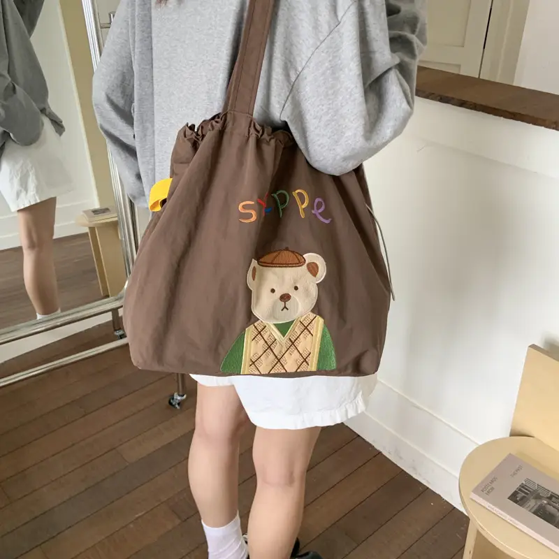 New Cartoon Tea Time Shoulder Bag Women's Nylon Tote - Image 6