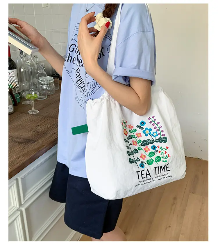 New Cartoon Tea Time Shoulder Bag Women's Nylon Tote — feature 10