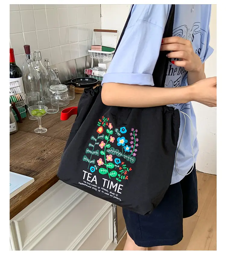 New Cartoon Tea Time Shoulder Bag Women's Nylon Tote — feature 12