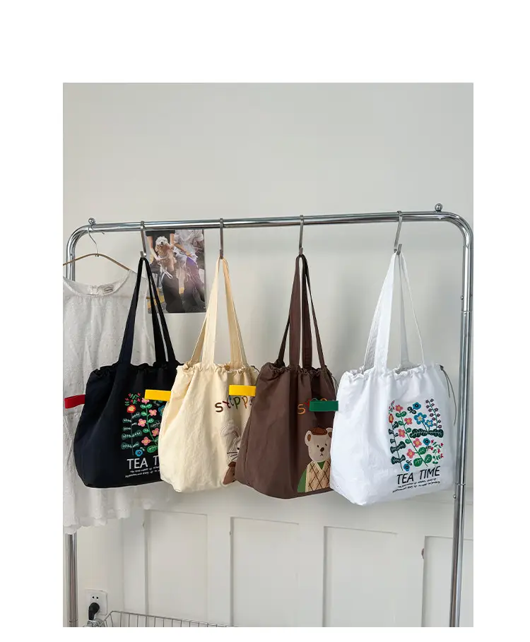 New Cartoon Tea Time Shoulder Bag Women's Nylon Tote — feature 13