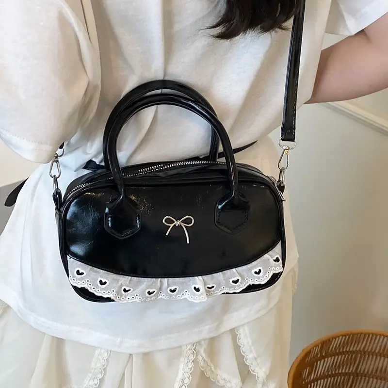 White Lace Handbag for Women 2025 Summer