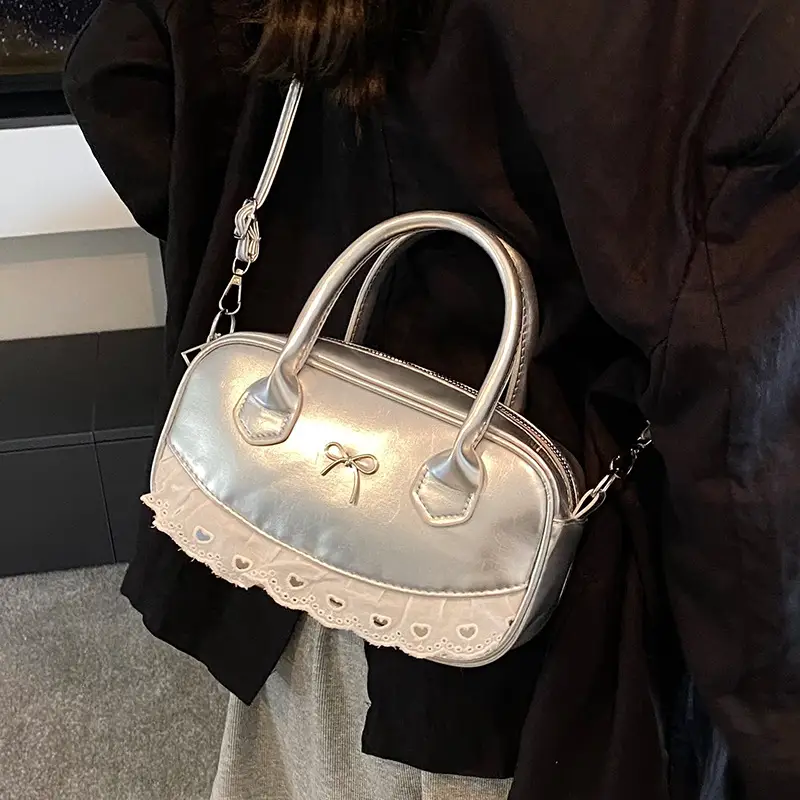 White Lace Handbag for Women 2025 Summer
