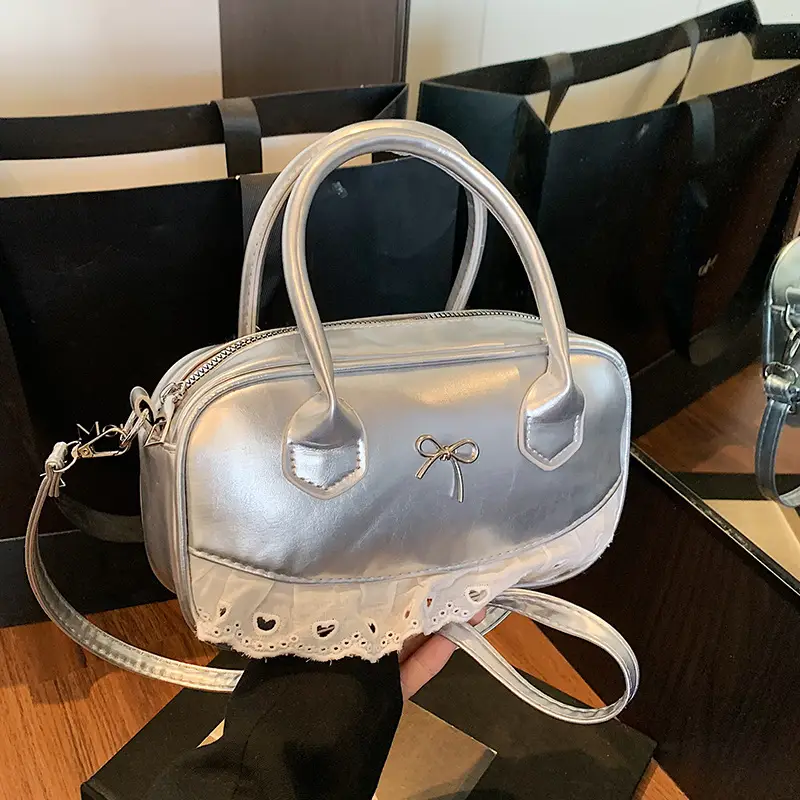 White Lace Handbag for Women 2025 Summer