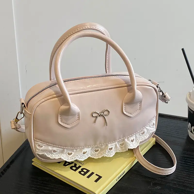 White Lace Handbag for Women 2025 Summer