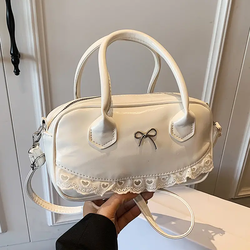 White Lace Handbag for Women 2025 Summer