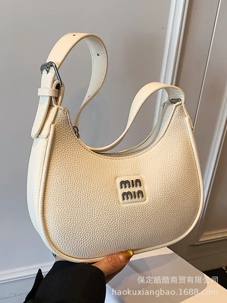Women's Cream Shoulder Bag with Bear Charm - Image 4