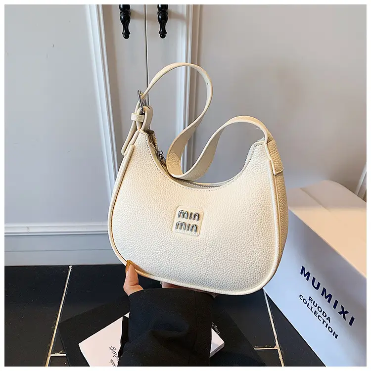 Women's Cream Shoulder Bag with Bear Charm — feature 17