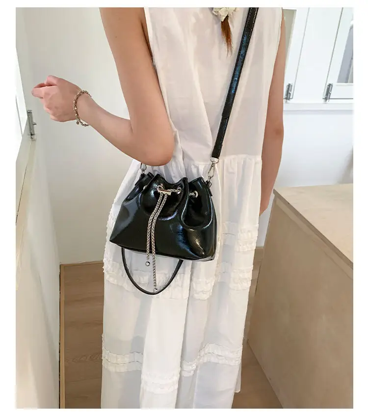 Red Chain Bucket Bag for Women — feature 17
