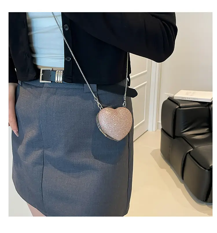 Heart Shaped Black Diamond Bag for Women — feature 23