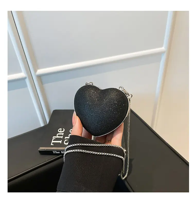 Heart Shaped Black Diamond Bag for Women — feature 27