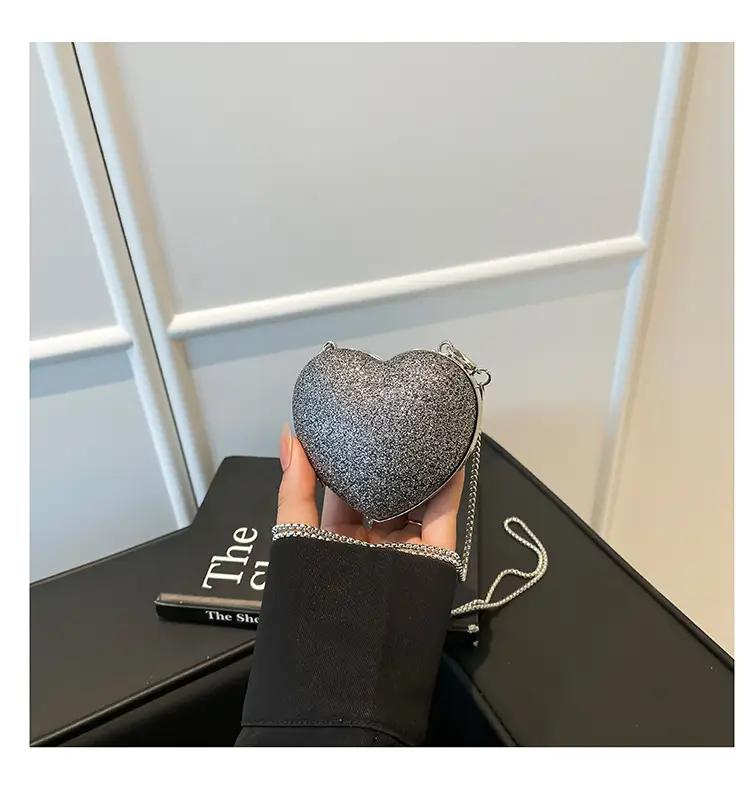 Heart Shaped Black Diamond Bag for Women — feature 29