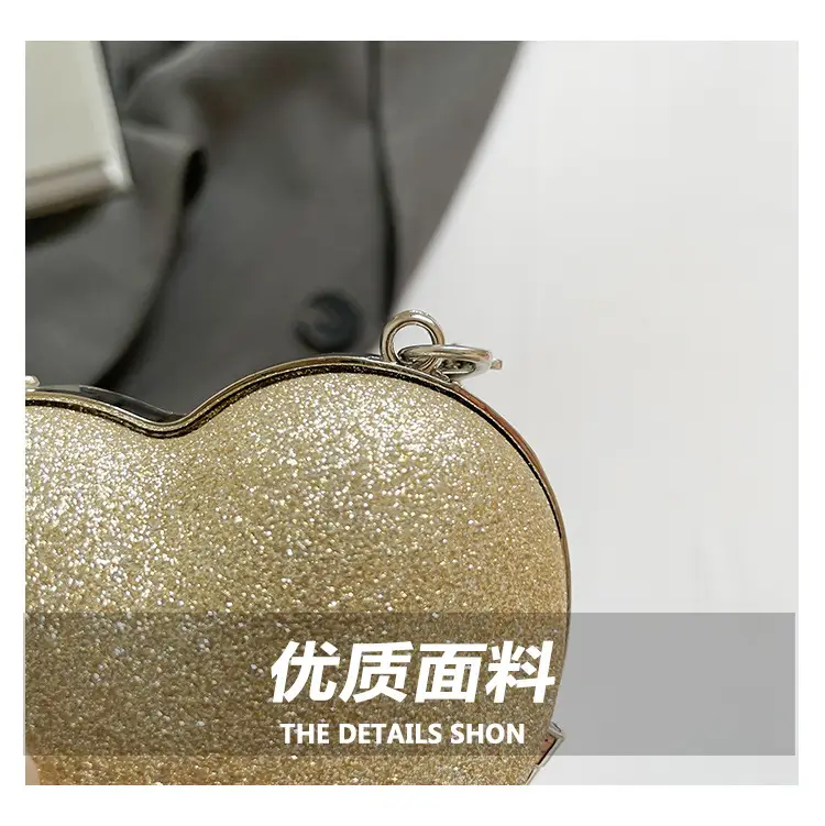 Heart Shaped Black Diamond Bag for Women — feature 4