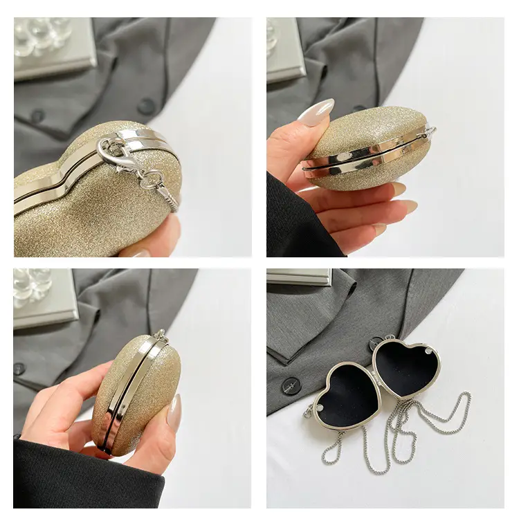Heart Shaped Black Diamond Bag for Women — feature 6