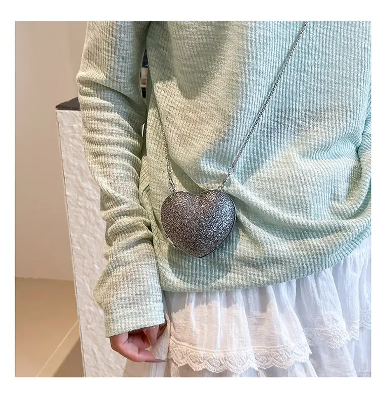 Heart Shaped Black Diamond Bag for Women — feature 8