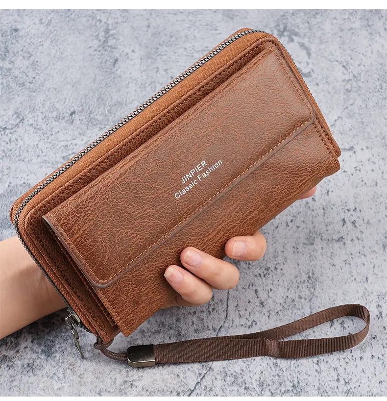 Cross-Border Men's Wallet Pu Multi-Card Slot Casual Long Wallet New Large-Capacity Clutch Bag Mobile Phone Coin Purse for Men — feature 13