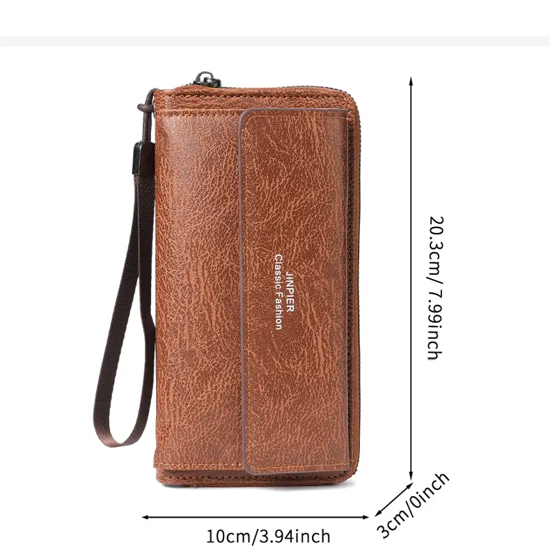 Cross-Border Men's Wallet Pu Multi-Card Slot Casual Long Wallet New Large-Capacity Clutch Bag Mobile Phone Coin Purse for Men — feature 3