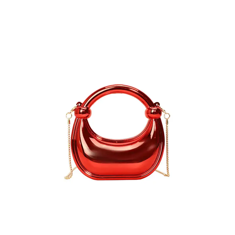 Laser Dumpling Bag Silver Chain Shoulder Crossbody