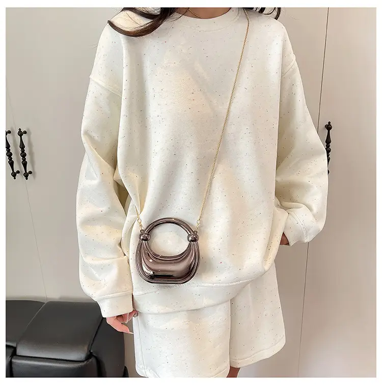 Laser Dumpling Bag Silver Chain Shoulder Crossbody — feature 19