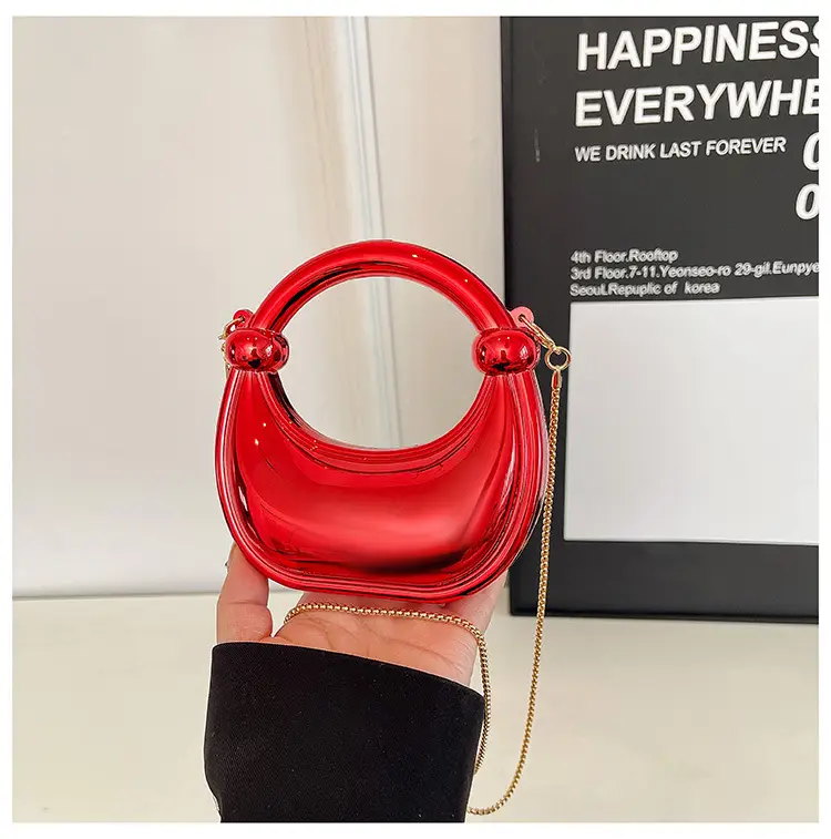 Laser Dumpling Bag Silver Chain Shoulder Crossbody — feature 30