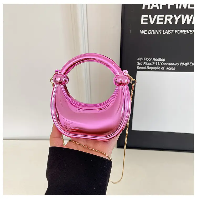 Laser Dumpling Bag Silver Chain Shoulder Crossbody — feature 31