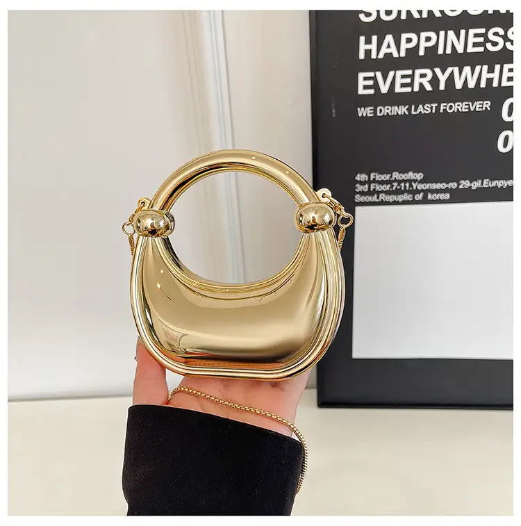Laser Dumpling Bag Silver Chain Shoulder Crossbody — feature 32