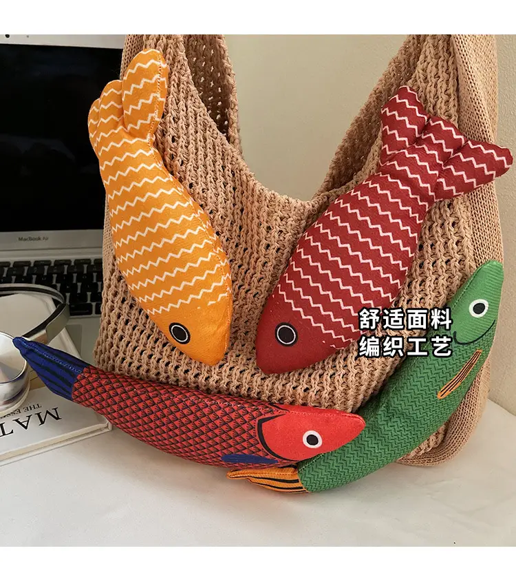 Cross-Brand Cartoon Fish Tote Bag for Women Large Capacity — feature 3