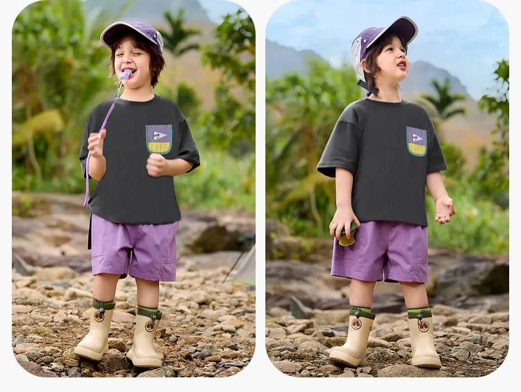 Duduia Baby Summer T-Shirt Boys Cargo Shorts Set — feature 20