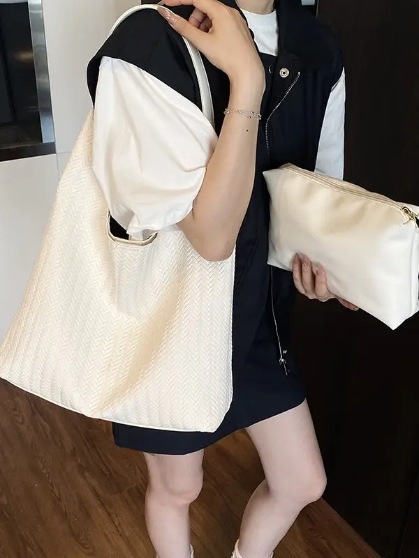 Korean Niche Tan Shoulder Bag Large Capacity - Image 5