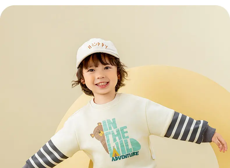 Kids Sweatshirt Yellow Striped Long Sleeve Baby Outfit — feature 36