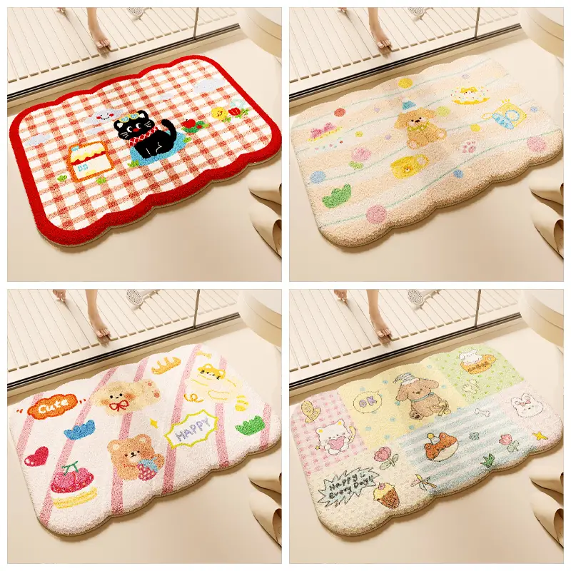 Thick Plush Absorbent Toilet Floor Mat Non-Slip