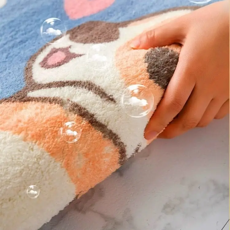 Thick Plush Absorbent Toilet Floor Mat Non-Slip