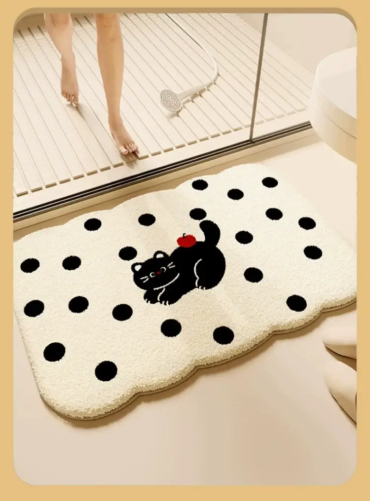 Thick Plush Absorbent Toilet Floor Mat Non-Slip — feature 12