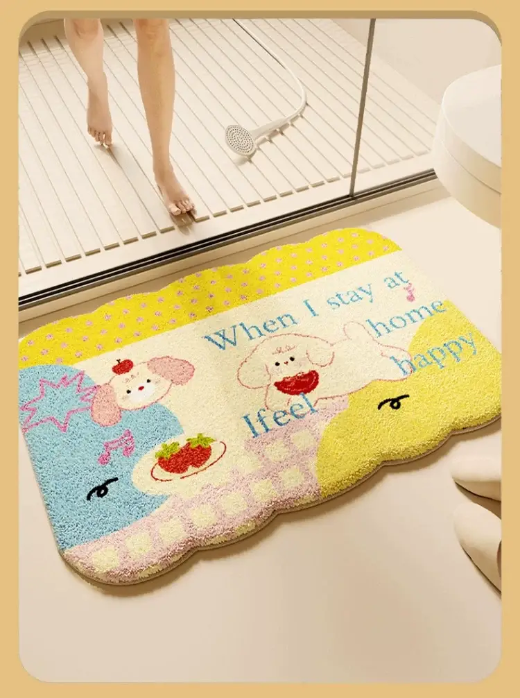 Thick Plush Absorbent Toilet Floor Mat Non-Slip — feature 13