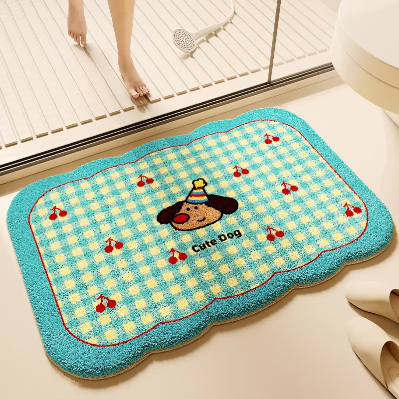Thick Plush Absorbent Toilet Floor Mat Non-Slip