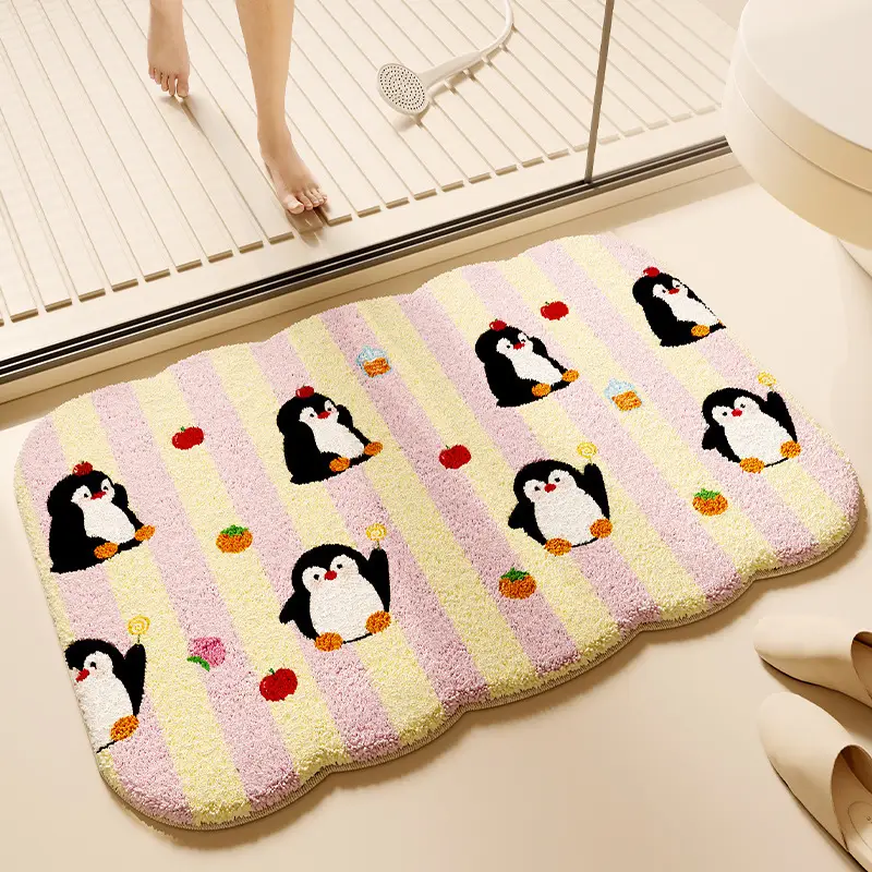 Thick Plush Absorbent Toilet Floor Mat Non-Slip