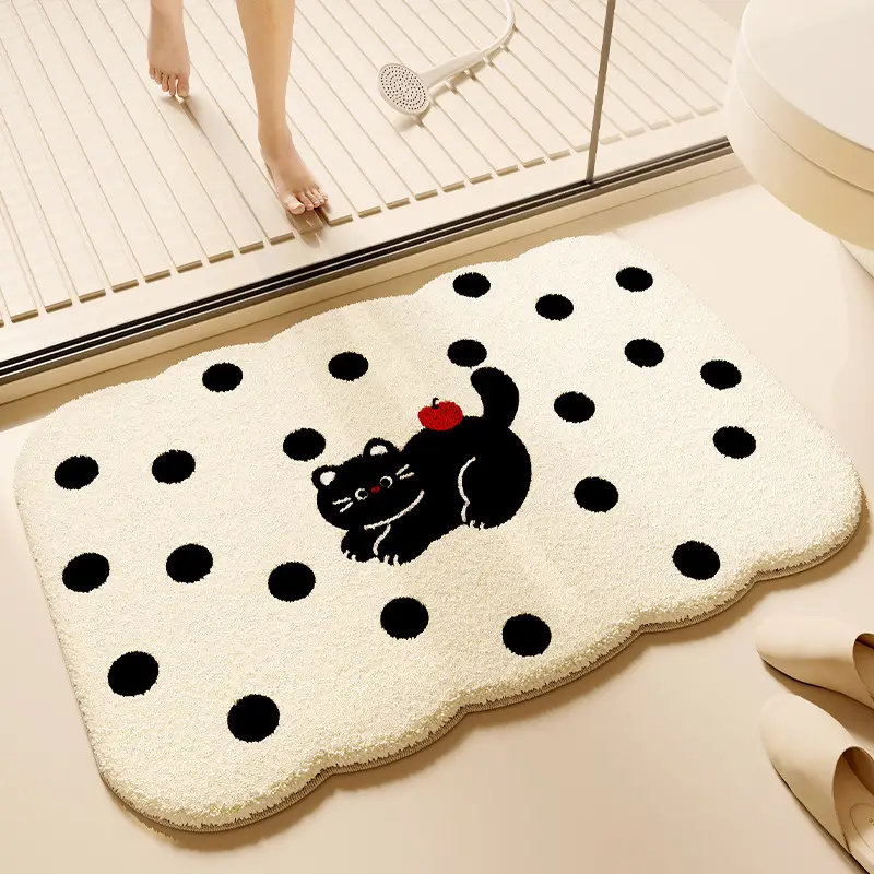 Thick Plush Absorbent Toilet Floor Mat Non-Slip