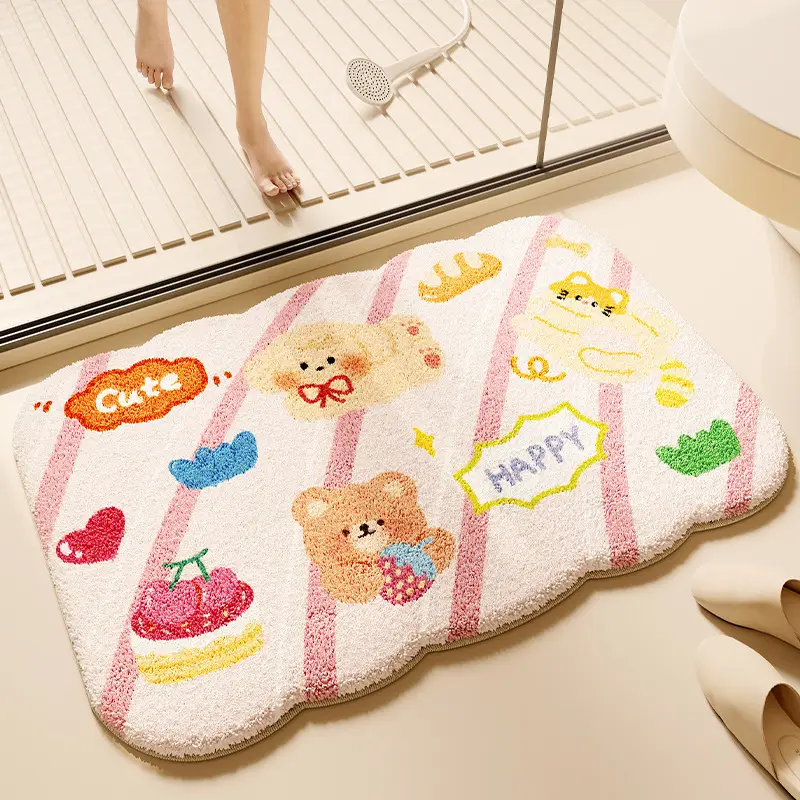 Thick Plush Absorbent Toilet Floor Mat Non-Slip
