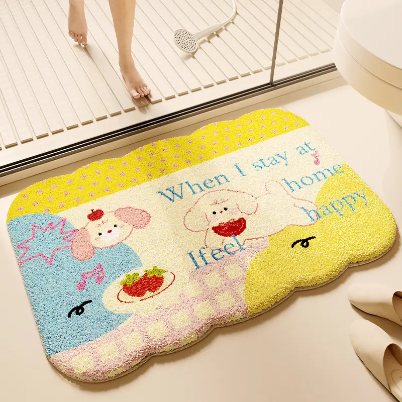 Thick Plush Absorbent Toilet Floor Mat Non-Slip