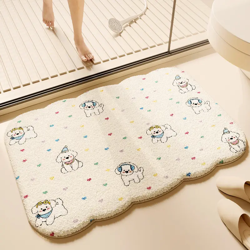 Thick Plush Absorbent Toilet Floor Mat Non-Slip